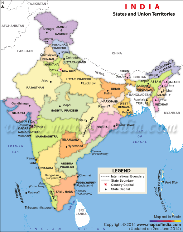 Map of India | Travelling in India